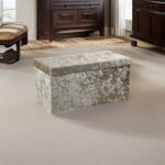 Crush Velvet Ottoman Storage Stool (30″ x 15″ x 15″) – Large Tufted Storage Bench - Image 11